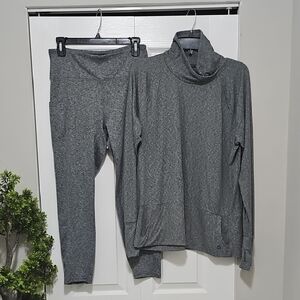 Nine West Active Heather Gray Top and Tights